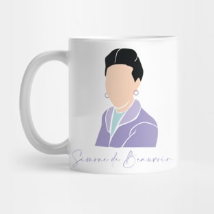 Simone de beauvoir. Mug